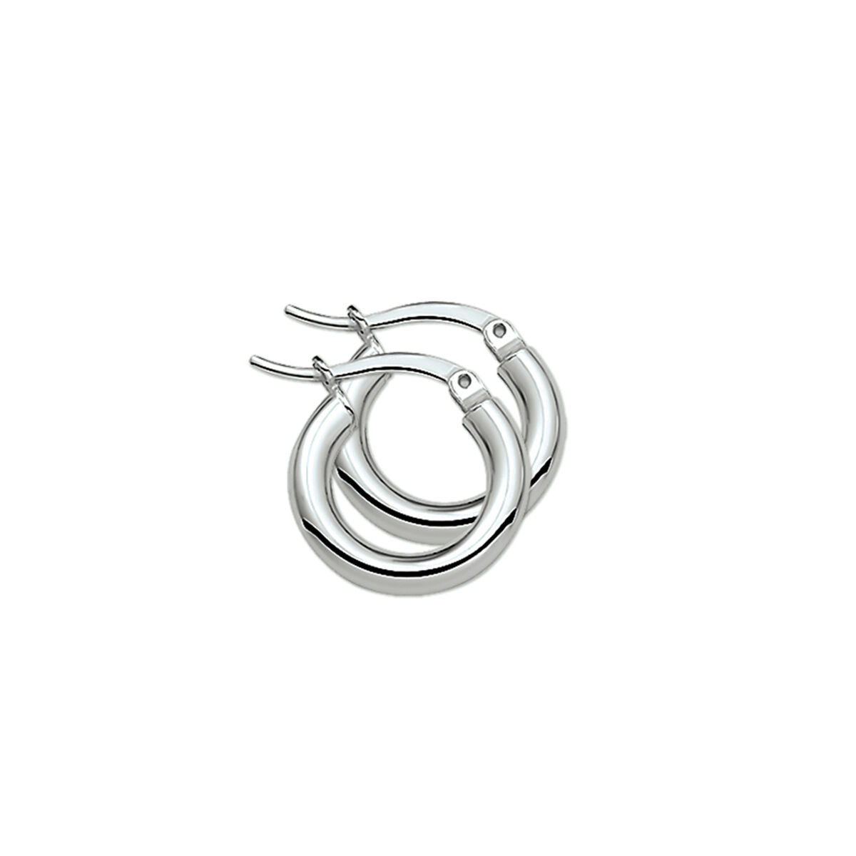 Zilveren Oorringen Ronde Buis 16mm 1322426