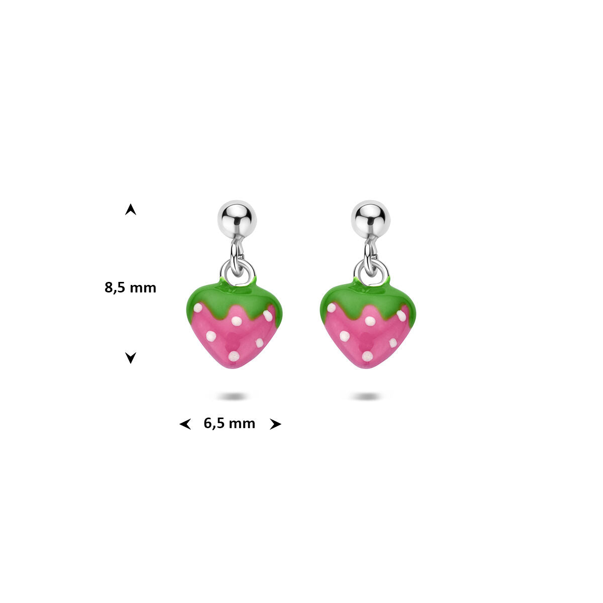 Zilveren Oorhangers Aardbei 1321820