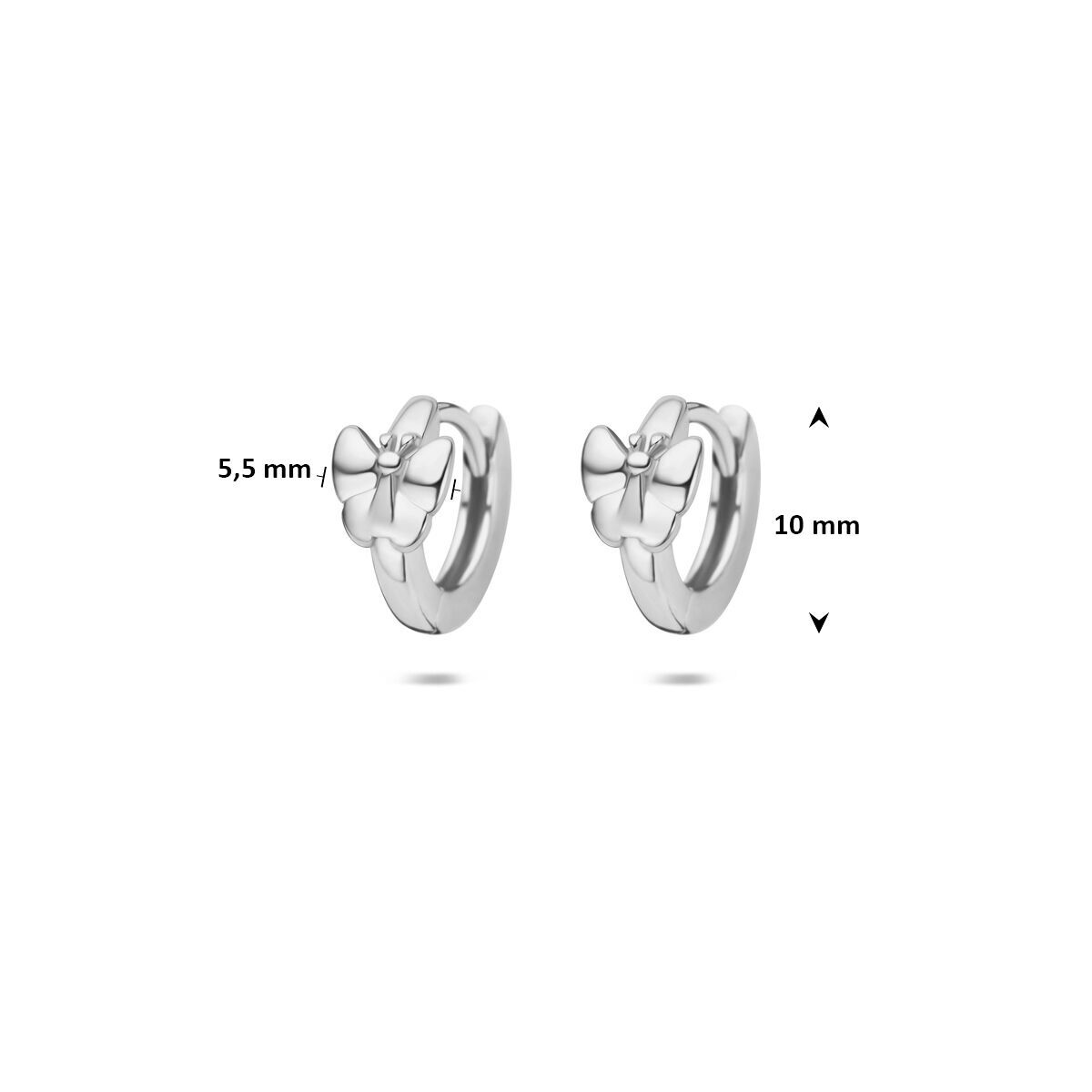 Zilveren Klapoorringen Vlinder 1321830