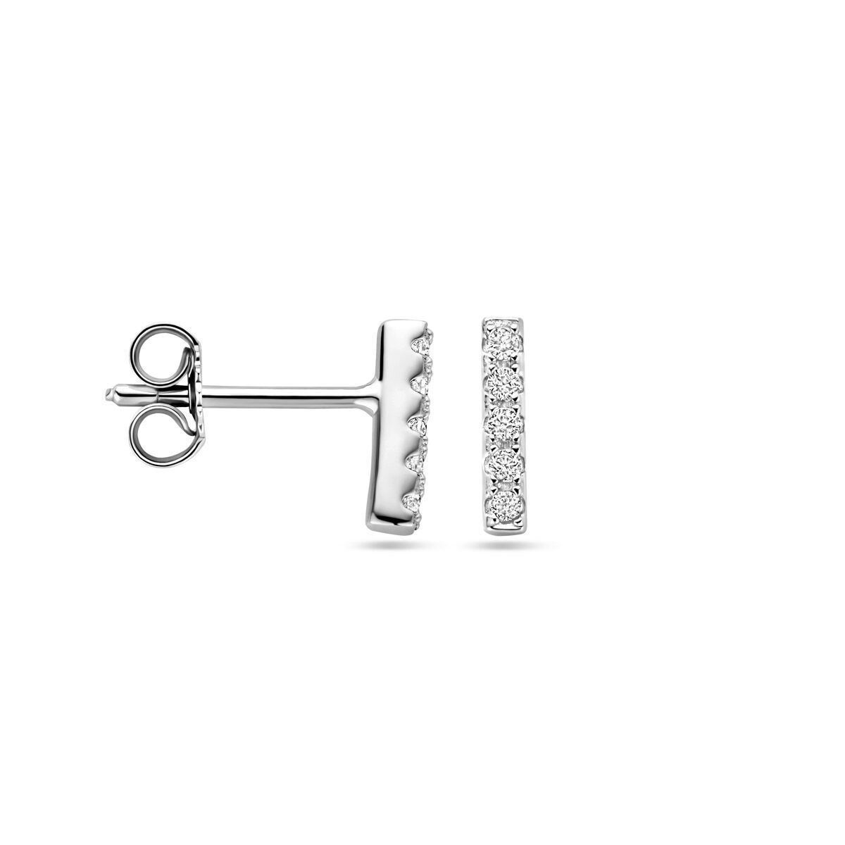 Zilveren Oorknoppen Balkje Zirkonia 8mm 1324561