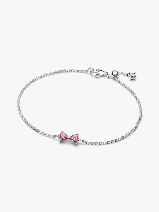 Pandora Armband met Roze Zirkonia Strik 594234C01-18