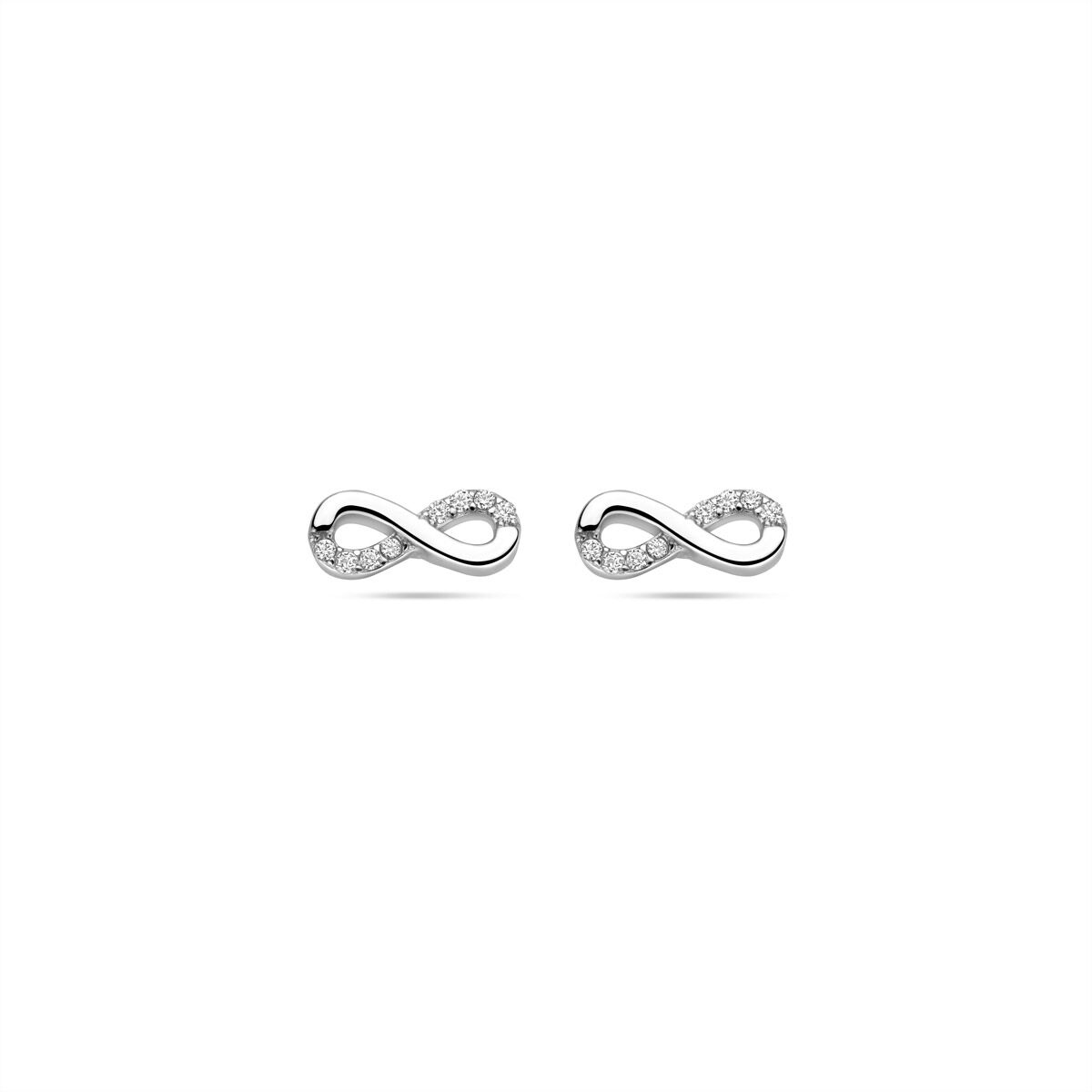 Zilveren Oorknoppen Infinity Zirkonia 9mm 1343129