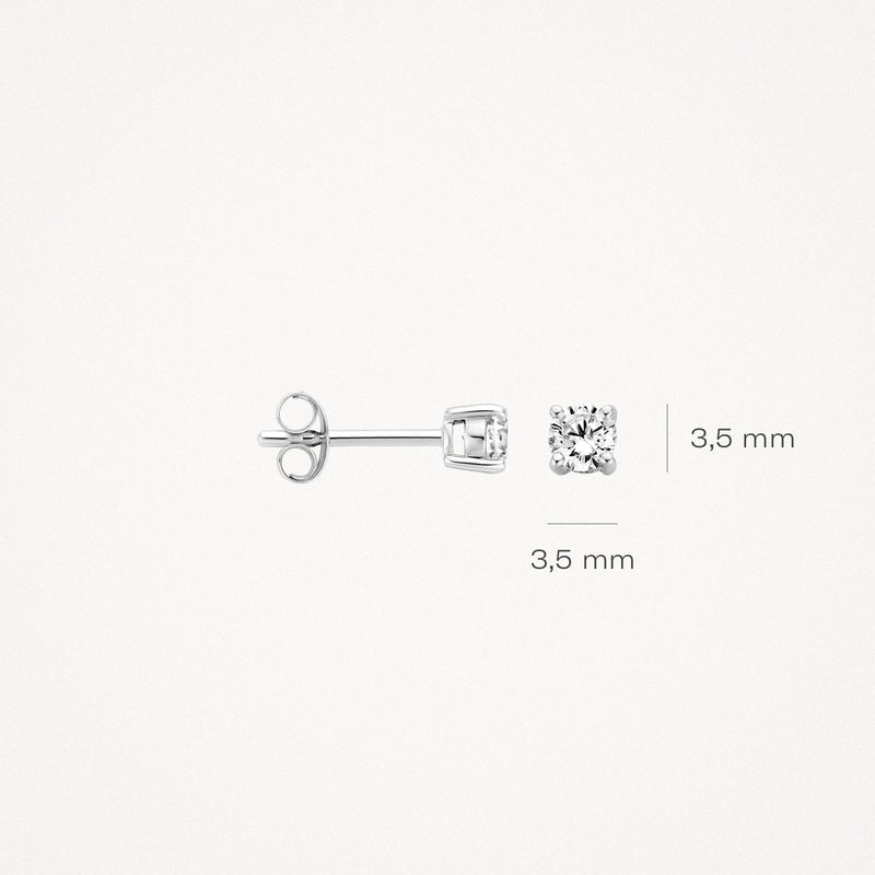 Blush Oorknoppen 14kt Witgoud 7212WZI
