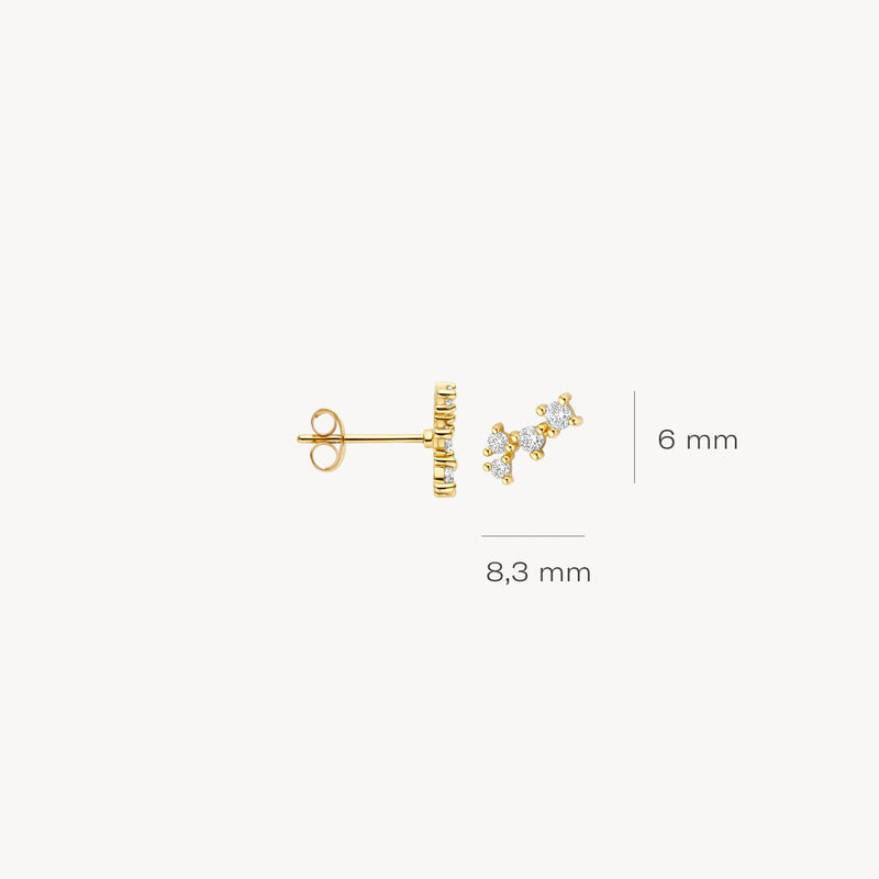 Blush Oorknoppen 14kt Goud 7373YZI