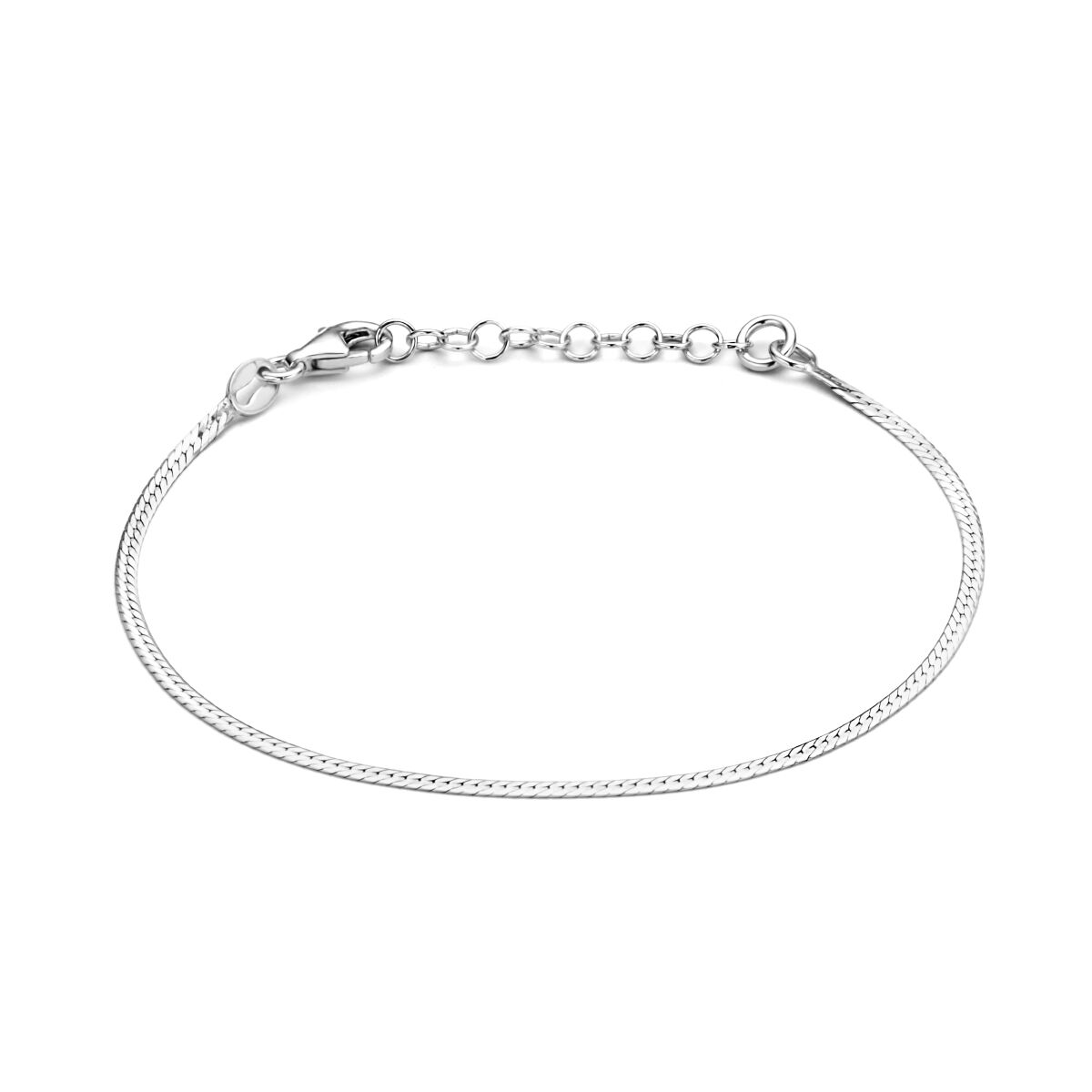 Zilveren Armband Slang Plat 1,7 mm 16 + 3 cm 1337164