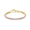 CO88 Collection Stalen Tennisarmband Goud met Zirkonia's 8CB-91215