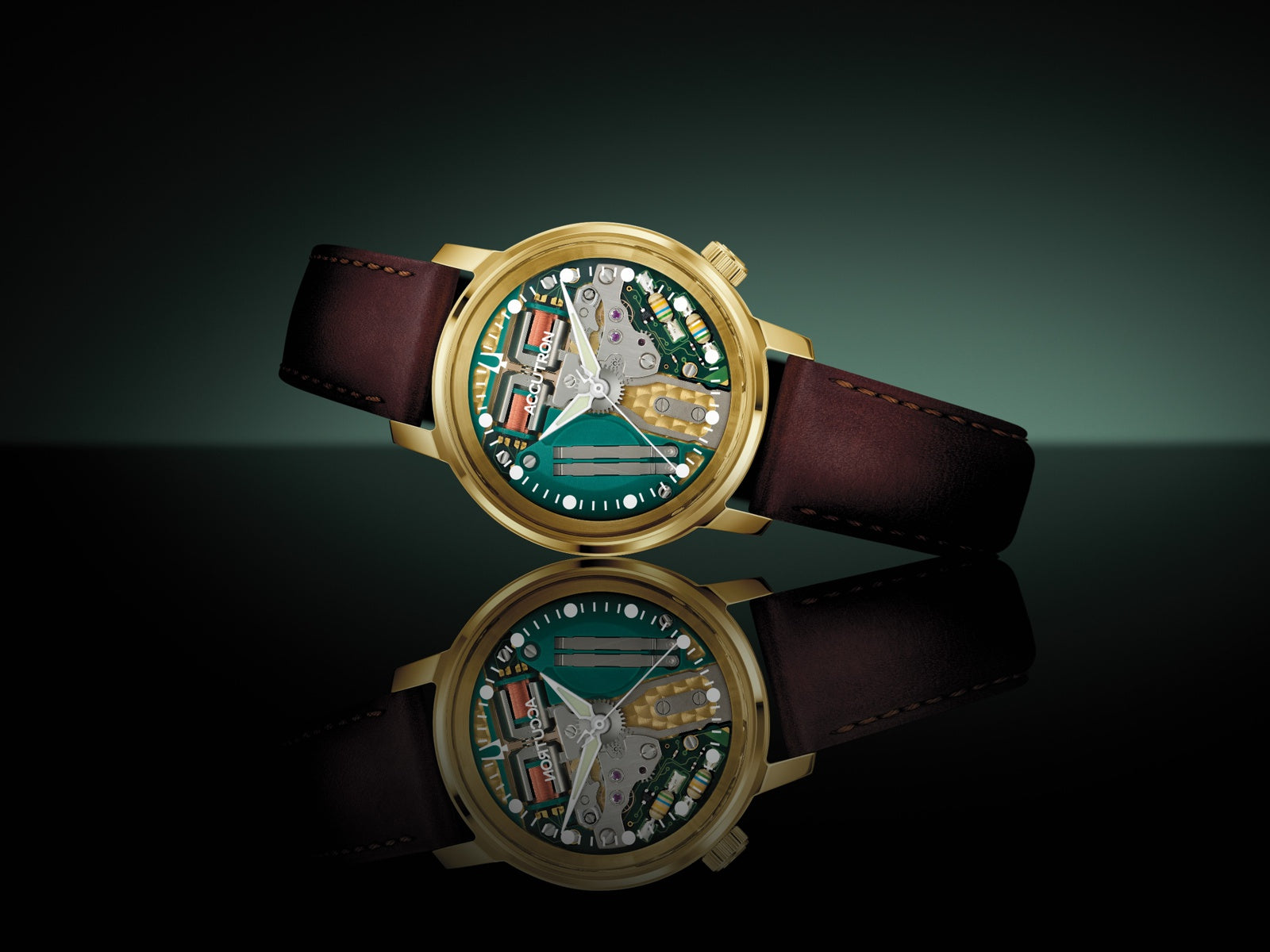 Bulova Accutron 314 Spaceview 18K Goud 27A206 