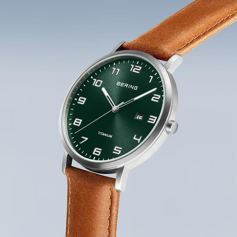 Bering Herenhorloge Leren Band 18640 - 568