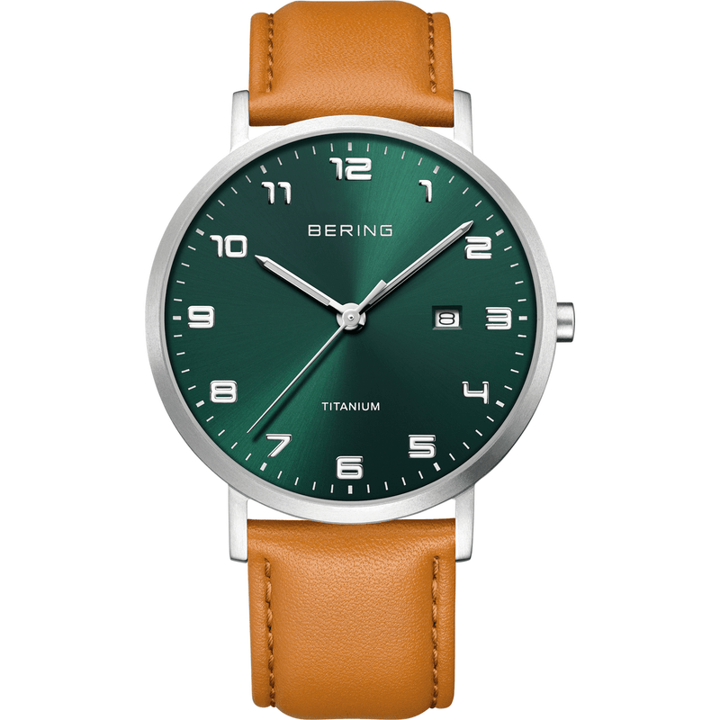 Bering Herenhorloge Leren Band 18640 - 568