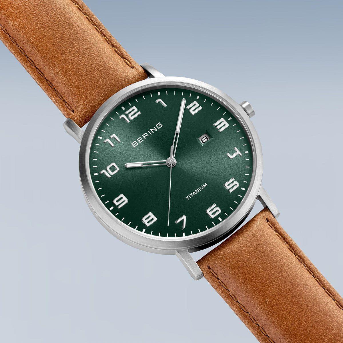 Bering Herenhorloge Leren Band 18640 - 568