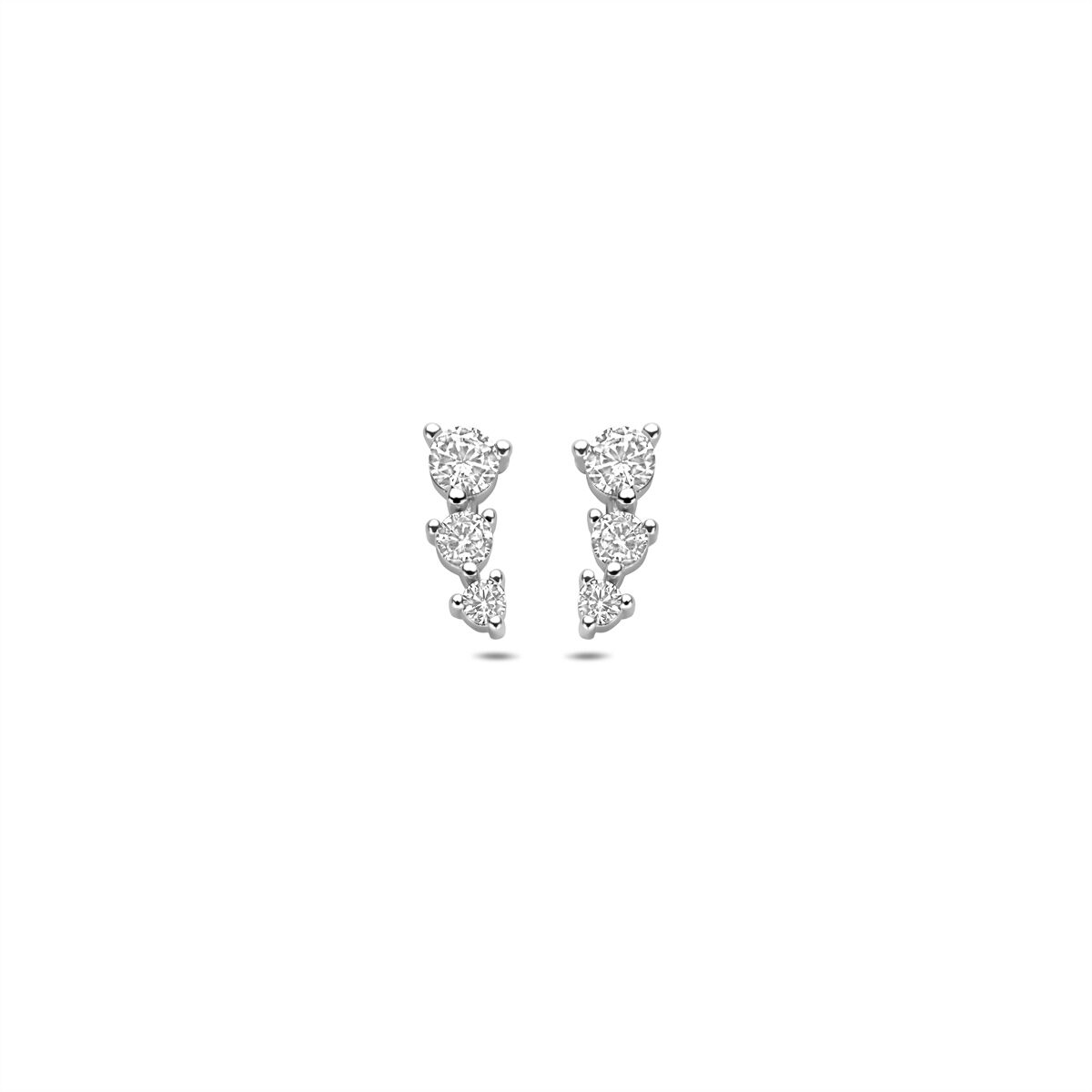 Zilveren Oorknoppen Zirkonia 9mm 1343125