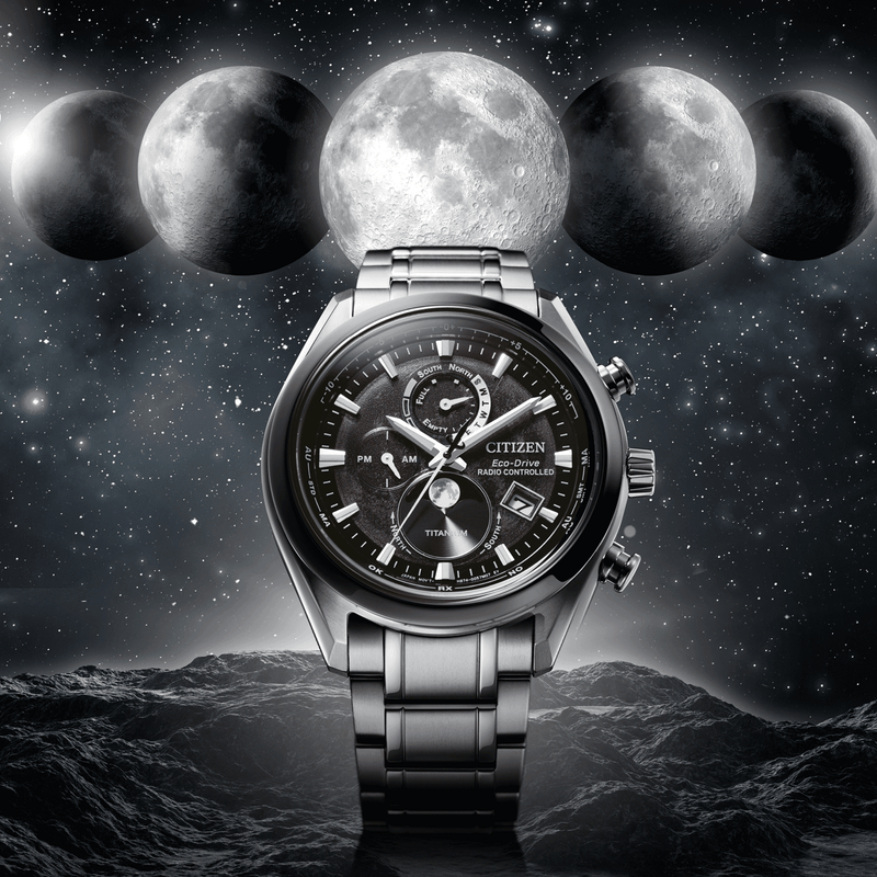 Citizen Radio Controlled 'Tsuki Yomi' Moonphase BY1018 - 80E