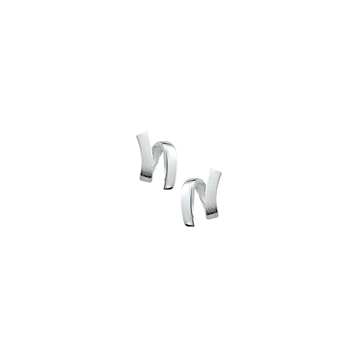 Zilveren Oorknoppen Poli/Mat 10x5mm 1323122