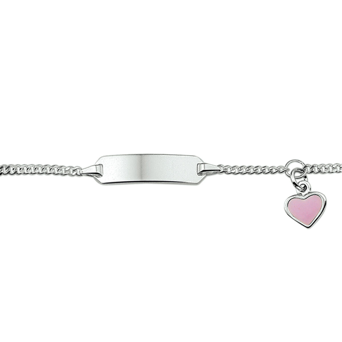 Zilveren Graveerarmband Hart Plaat 5 mm 11-13 cm 1327376
