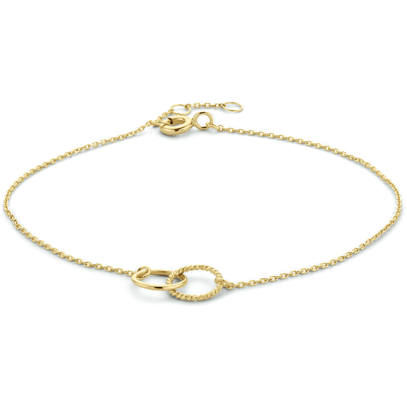 Gouden Armband rondjes verbonden