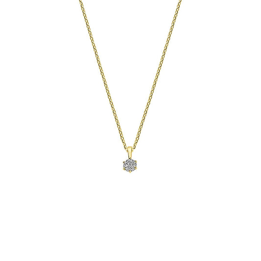 Gouden Ketting met zirkonia hanger 40.32619