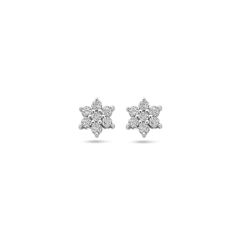 Oorsieraad zilver bloem 13.39025