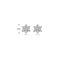 Oorsieraad zilver bloem 13.39025