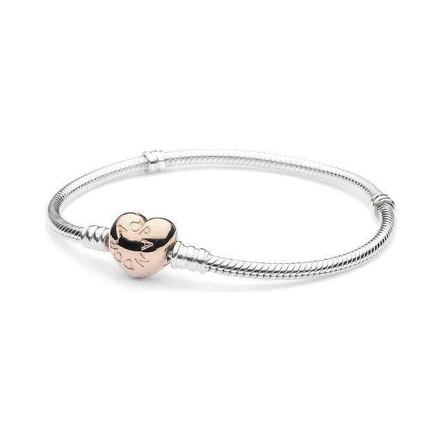 Pandora armband met rose hart 580719 - 18