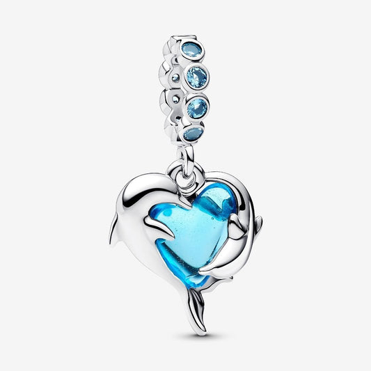 Pandora Bedel Blauwe Muranoglas Dolfijnen 793924C01 - Juwelier van Dam