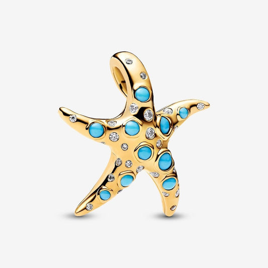 Pandora Bedel Blauwe Zeester 763818C0 - 1 - Juwelier van Dam