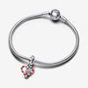 Pandora Bedel Dubbele Zuurstok Kerst Hart 792822C01