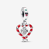 Pandora Bedel Dubbele Zuurstok Kerst Hart 792822C01