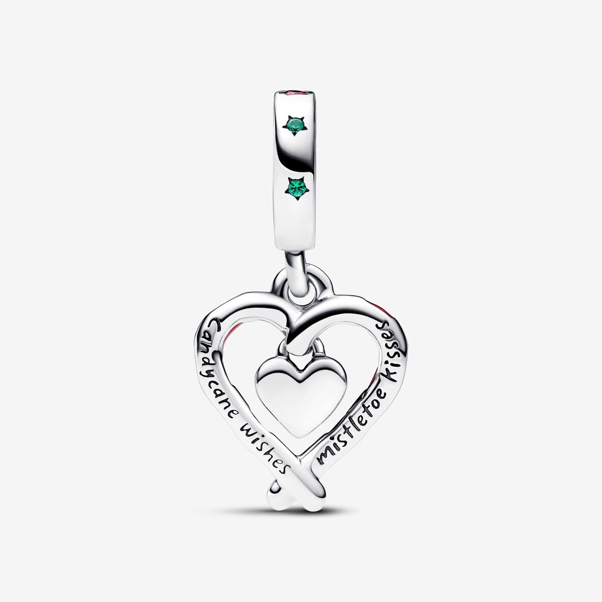 Pandora Bedel Dubbele Zuurstok Kerst Hart 792822C01
