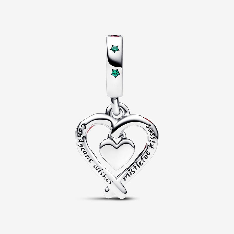Pandora Bedel Dubbele Zuurstok Kerst Hart 792822C01