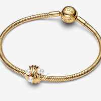 Pandora Bedel Golven met Parels 763915C01 - Juwelier van Dam