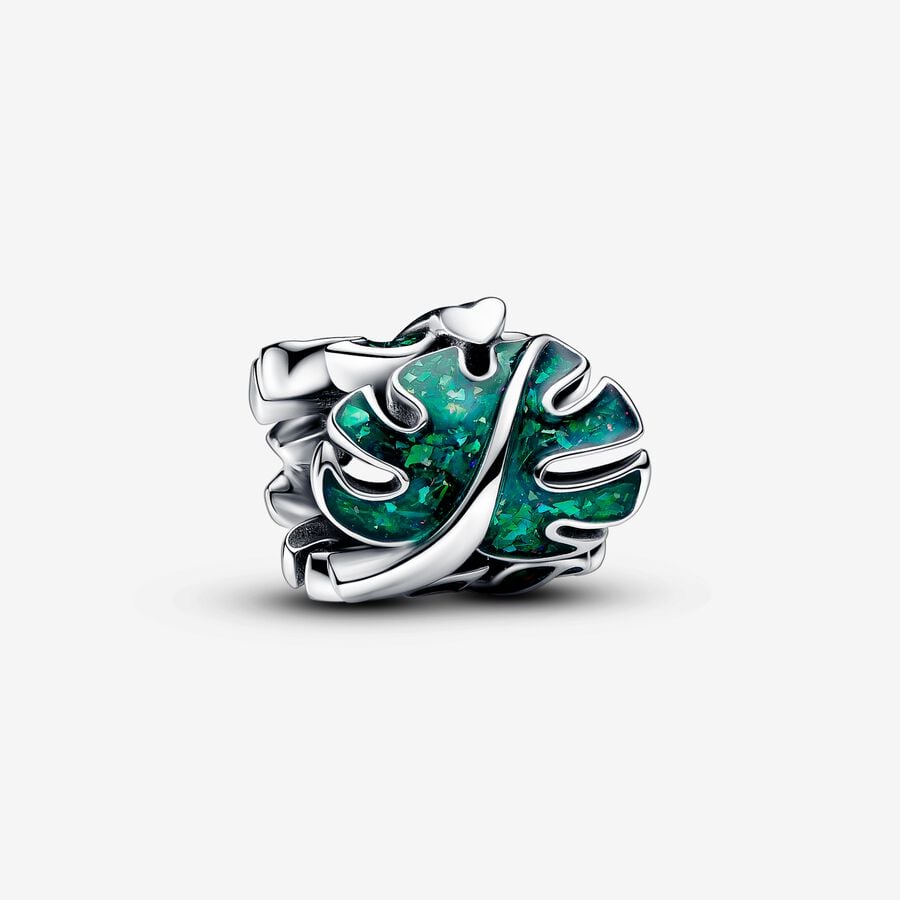 Pandora Bedel Groene Monstera Bladeren 793332C01