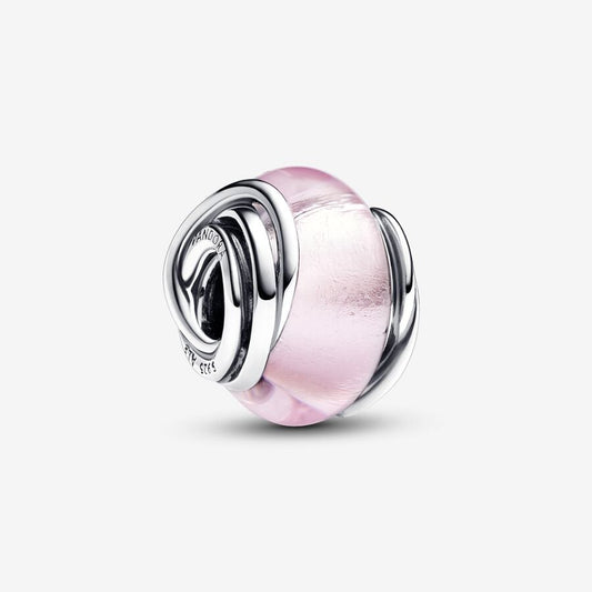 Pandora Bedel Omcirkeld Roze Muranoglas 793241C00
