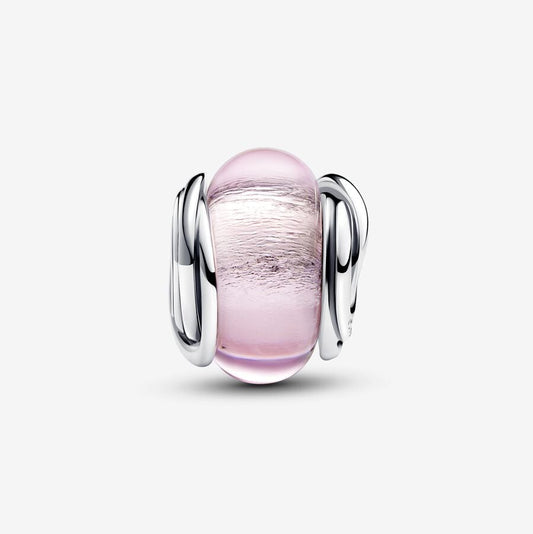 Pandora Bedel Omcirkeld Roze Muranoglas 793241C00