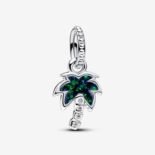 Pandora Bedel Opalescent Groene Palmboom 793352C01