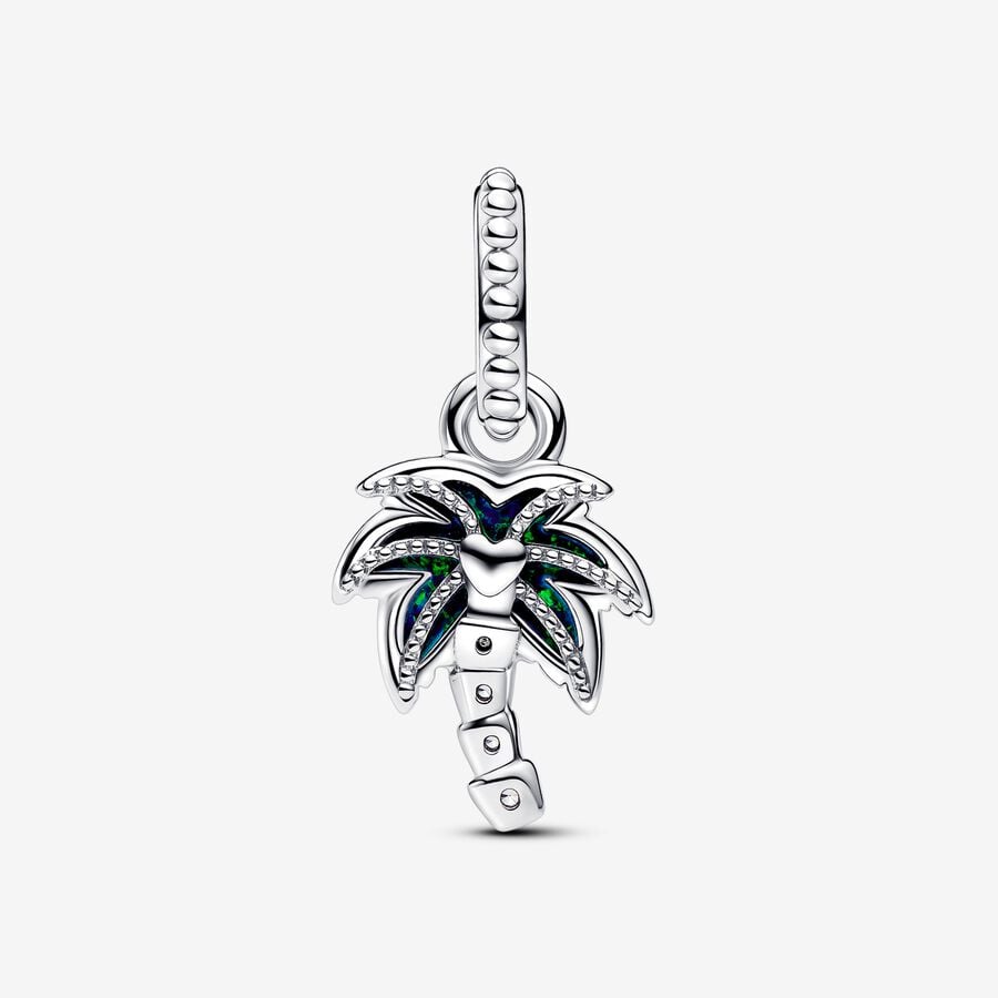 Pandora Bedel Opalescent Groene Palmboom 793352C01