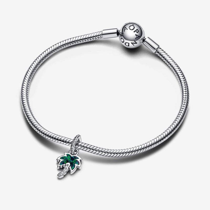 Pandora Bedel Opalescent Groene Palmboom 793352C01