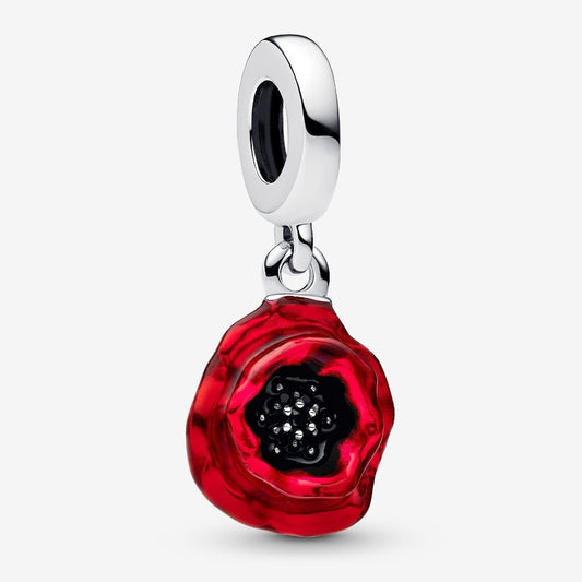 Pandora Bedel Rode Bloem 793917C01 - Juwelier van Dam