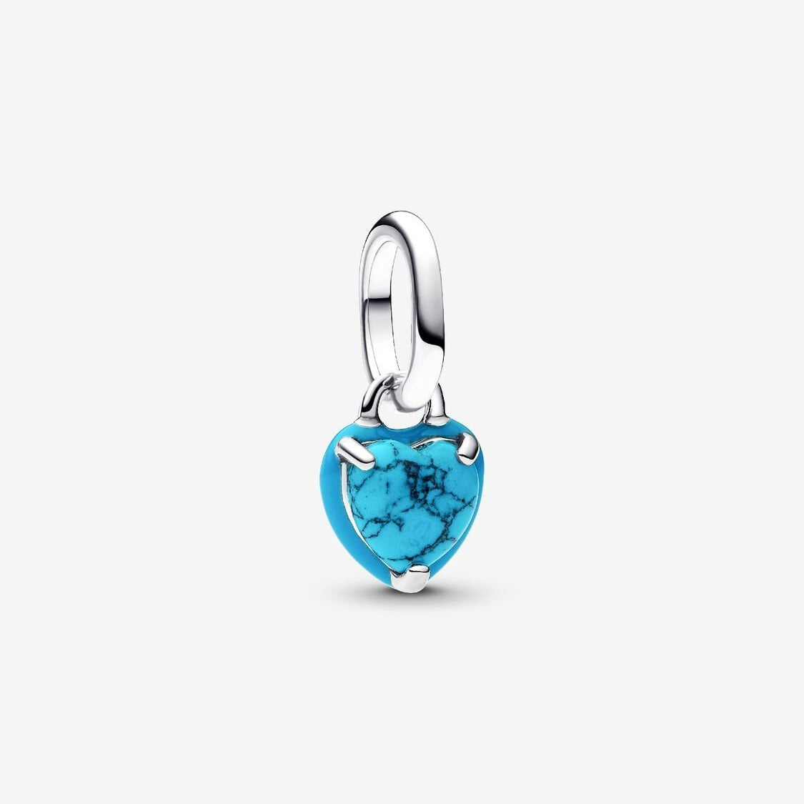 Pandora Bedel Turkoois Hart 793827C01 - Juwelier van Dam