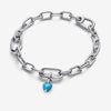 Pandora Bedel Turkoois Hart 793827C01 - Juwelier van Dam