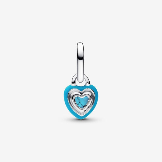 Pandora Bedel Turkoois Hart 793827C01 - Juwelier van Dam