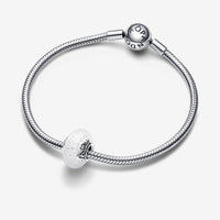 Pandora Bedel Witte Muranoglas Mum & Love 792655C00