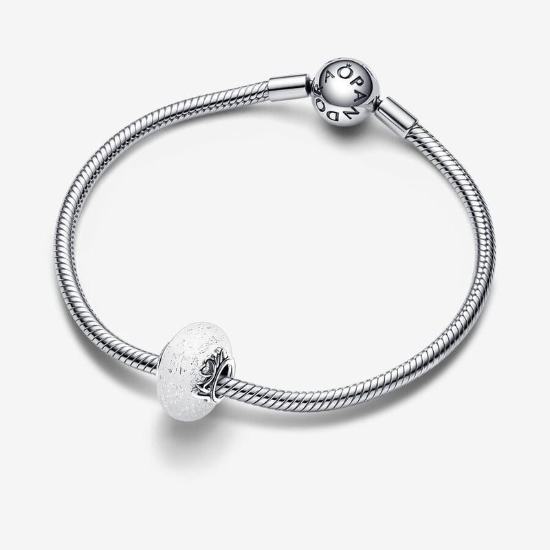 Pandora Bedel Witte Muranoglas Mum & Love 792655C00