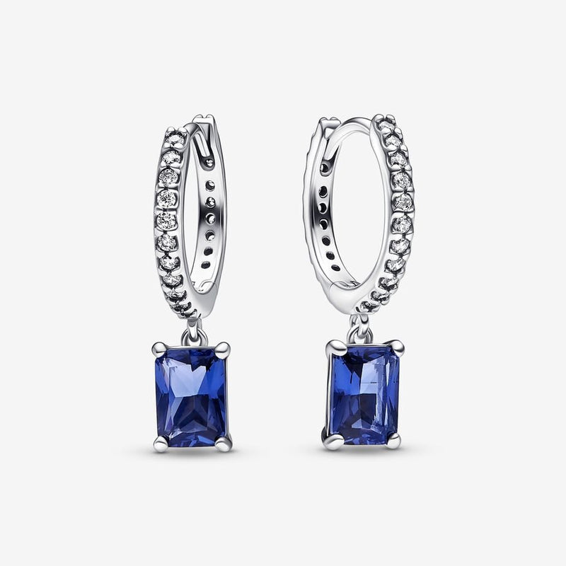 Pandora Blauwe Rechthoekige Oorringen 292381C01