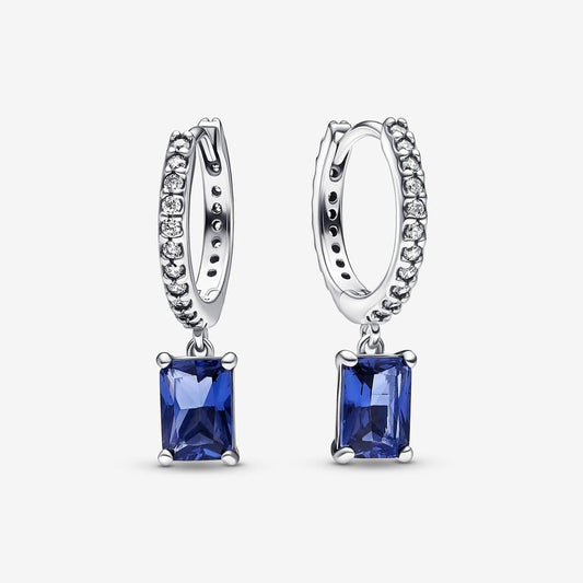 Pandora Blauwe Rechthoekige Oorringen 292381C01