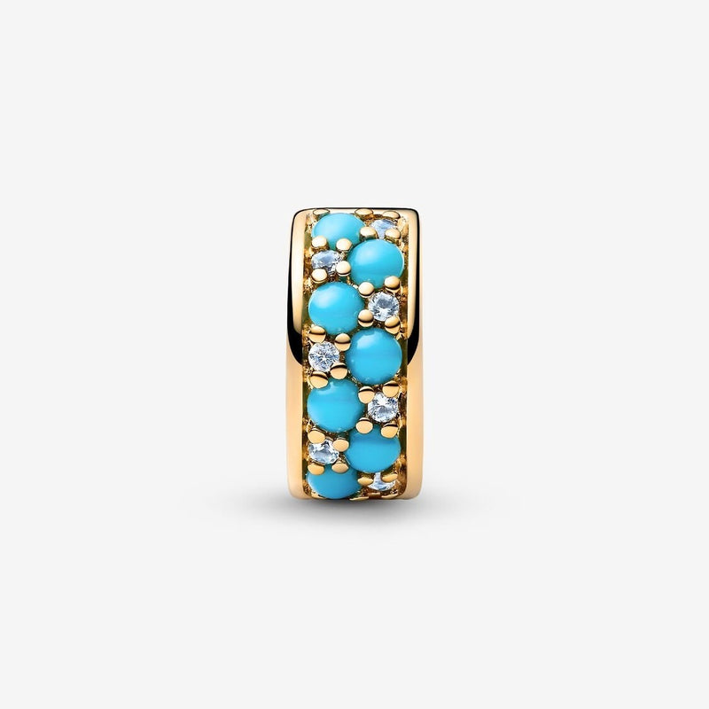 Pandora Clip Bedel Aquablauw 763902C01 - Juwelier van Dam
