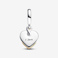 Pandora Dubbele Bedel Graveerbaar met Diamant 763237C01