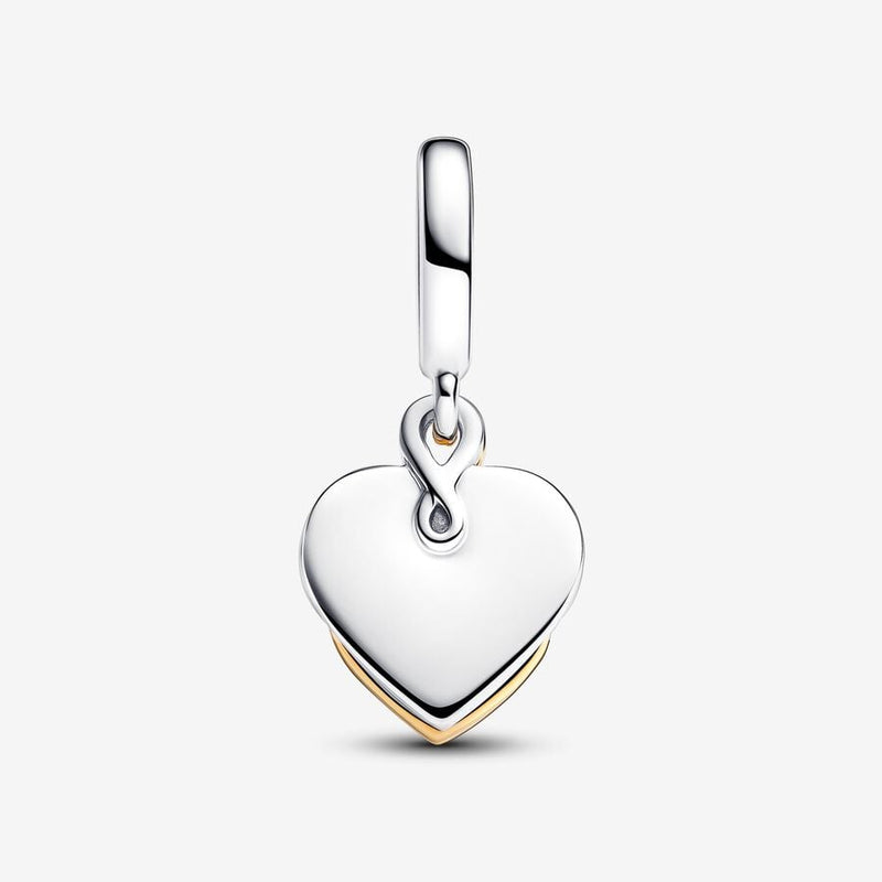 Pandora Dubbele Bedel Graveerbaar met Diamant 763237C01