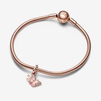 Pandora Dubbele Bedel Rose Vlinder en Citaat 782555C01