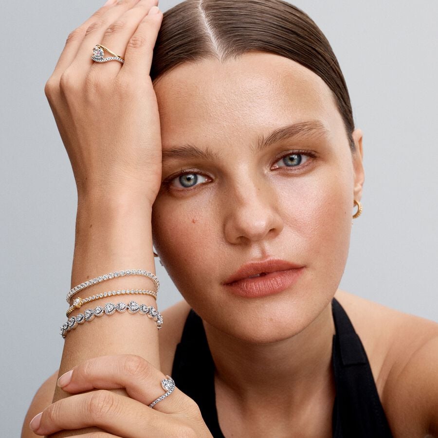 Pandora Golvende Hart Ring 163660C01 - 54