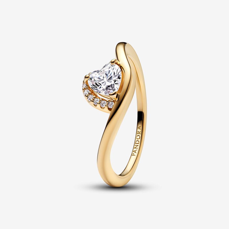 Pandora Golvende Hart Ring 163660C01 - 56